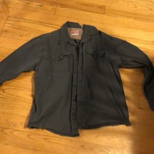 Heavy duty button down work shirt